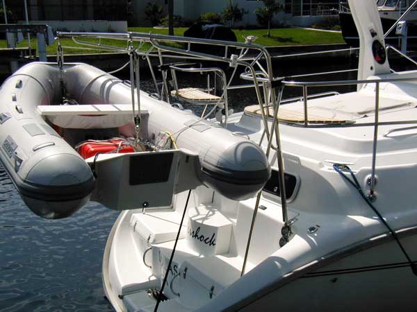 sailboat outboard motor davit