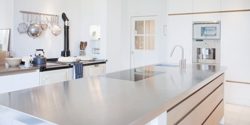 stainless steel countertops are entirely non-porous